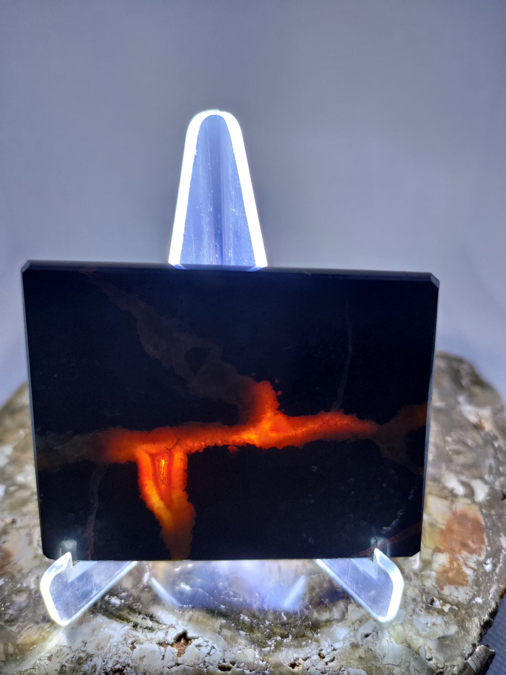 New Zealand Thunder Egg Polished Display Slab (small) Ref 0057