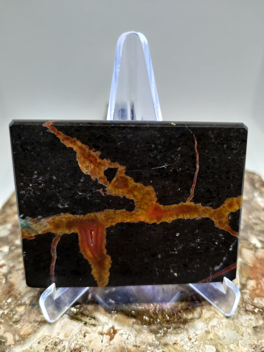 New Zealand Thunder Egg Polished Display Slab (small) Ref 0057