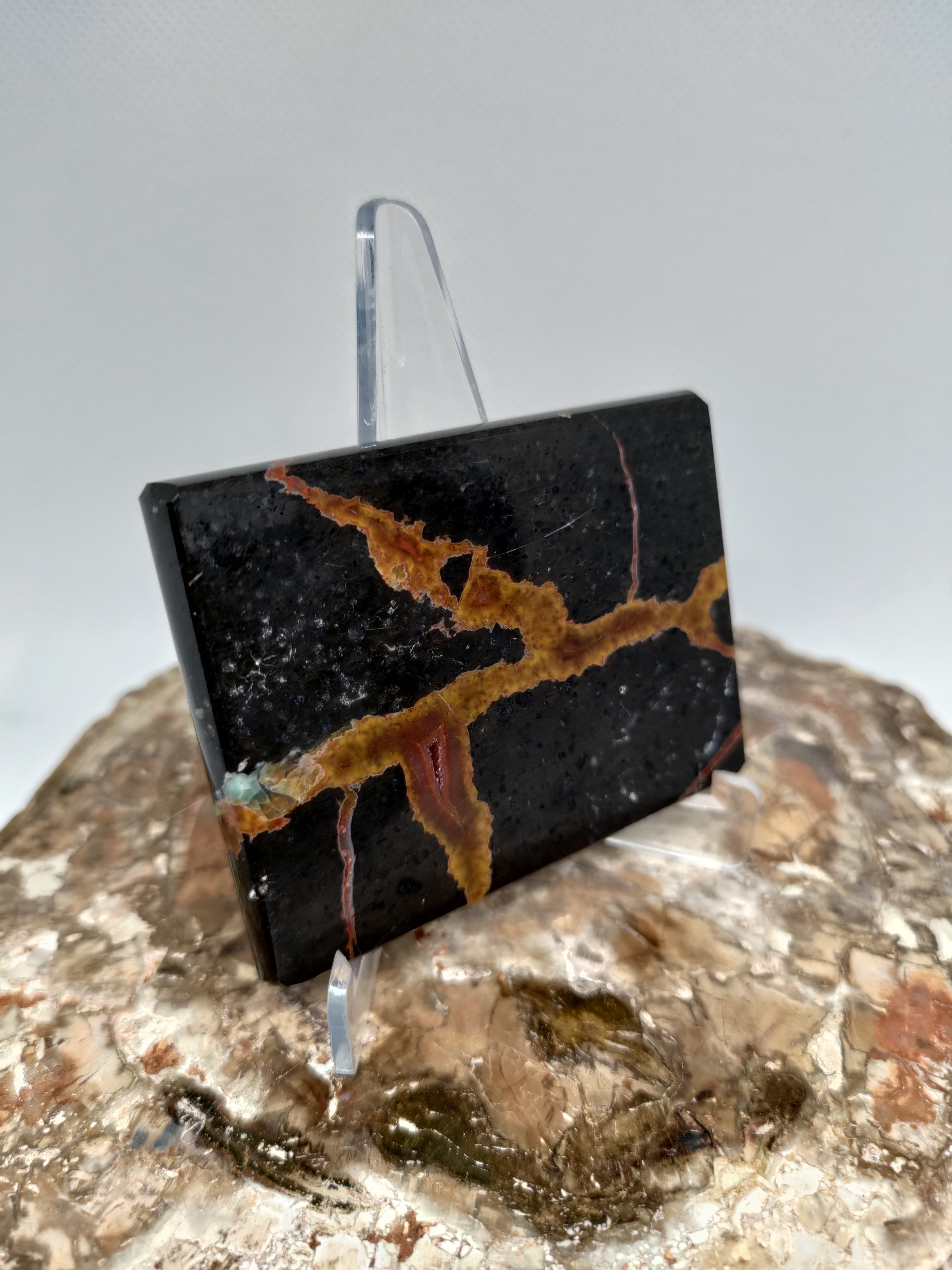 New Zealand Thunder Egg Polished Display Slab (small) Ref 0057