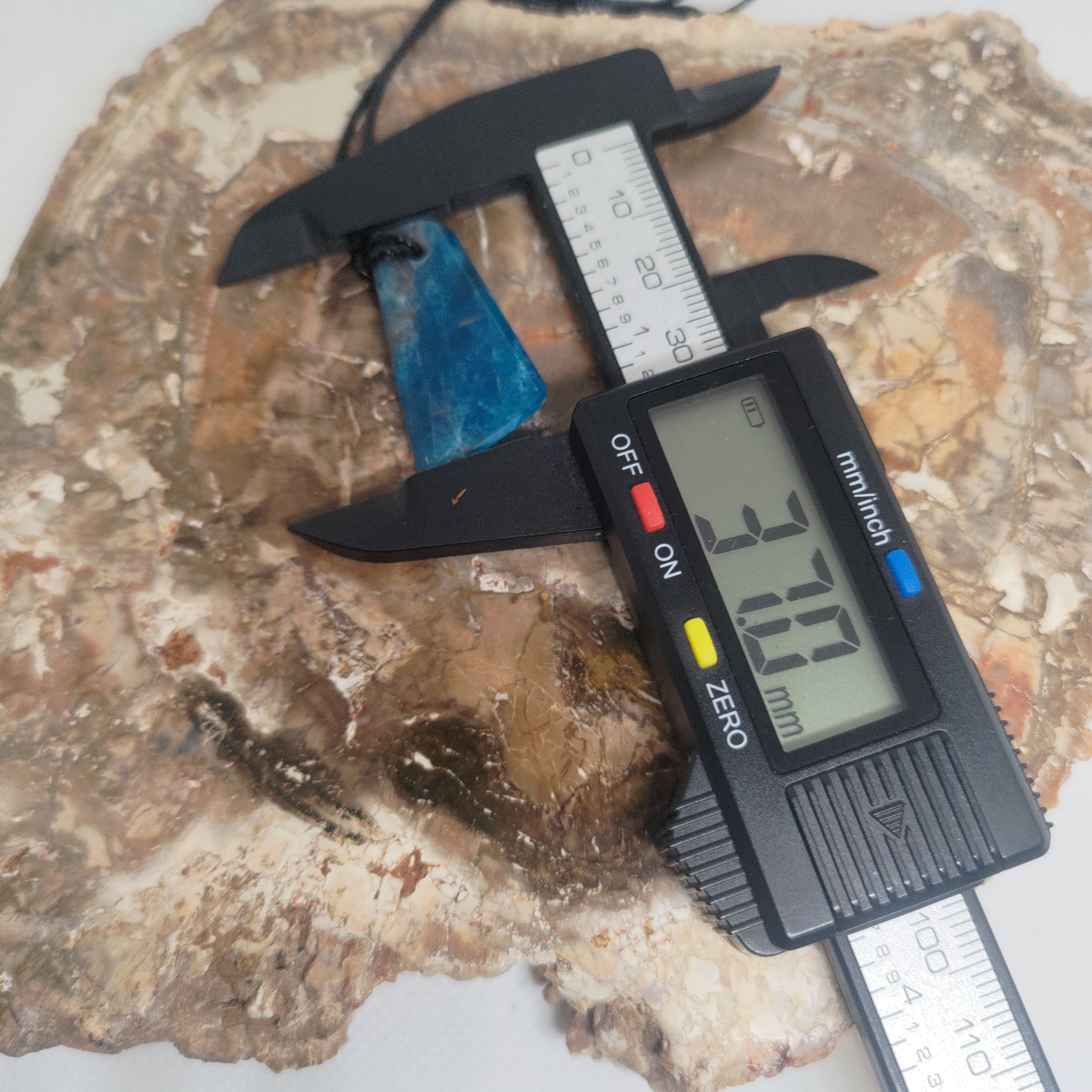 Hand Made Blue Apatite Pendant 0072
