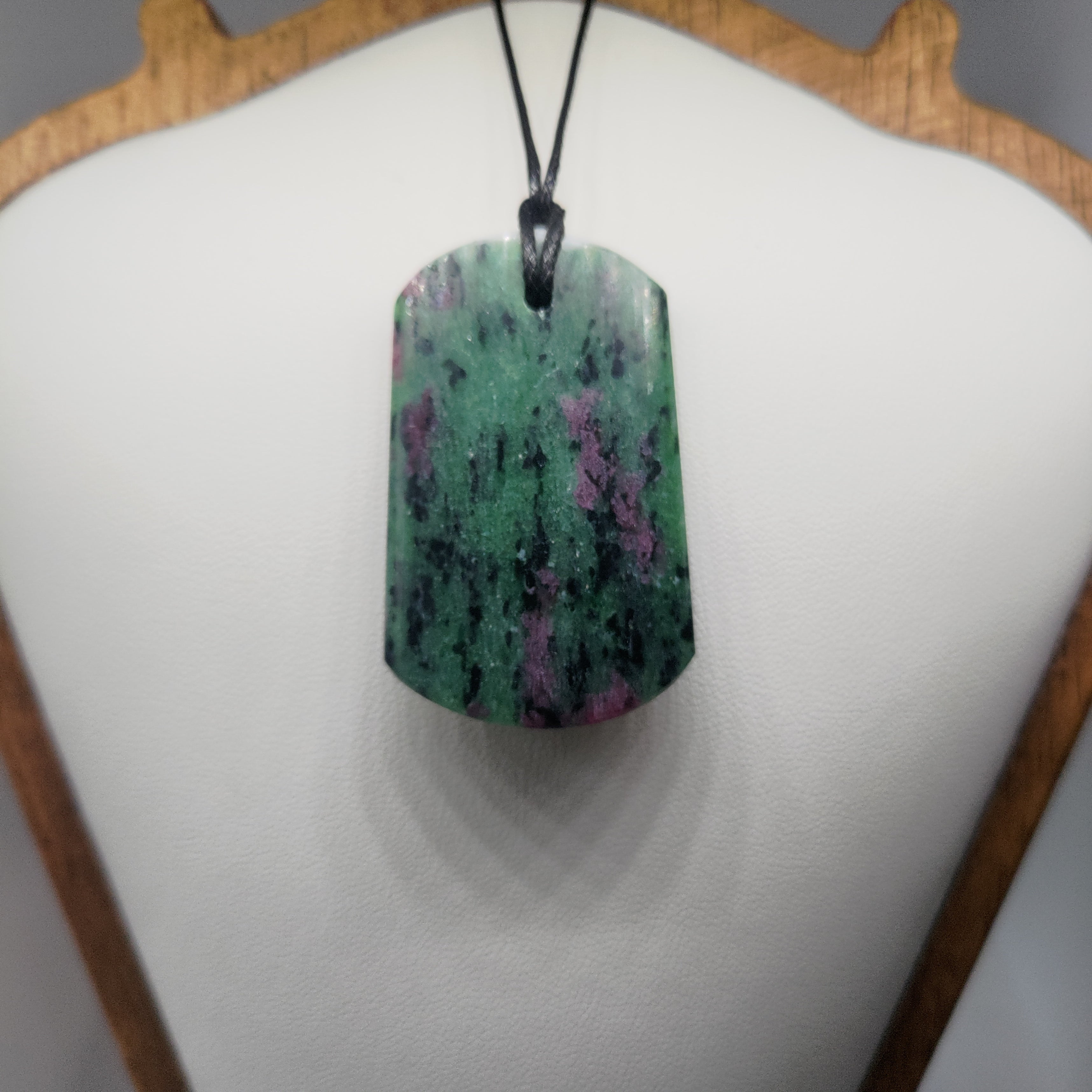 Hand Made Ruby Zoisite Pendant 0076