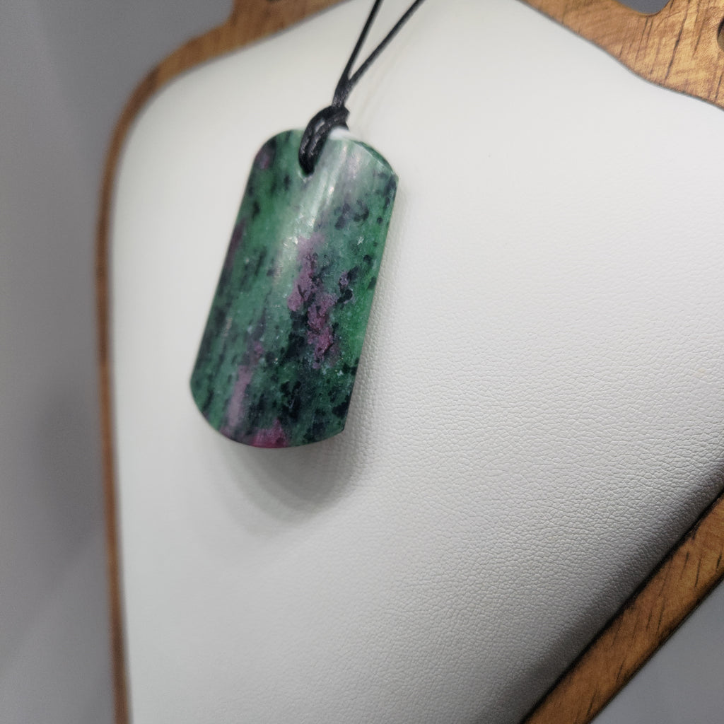 Hand Made Ruby Zoisite Pendant 0076