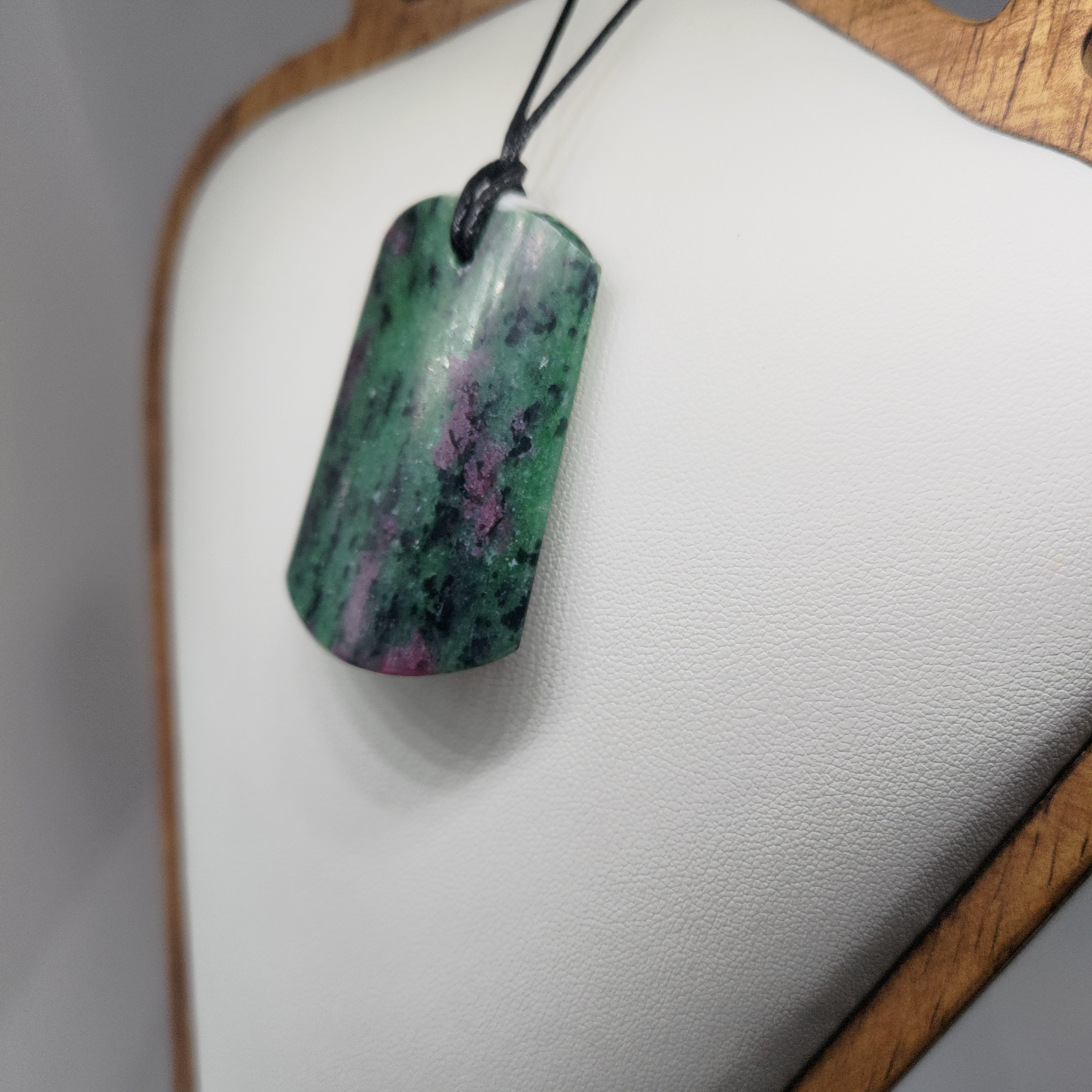 Hand Made Ruby Zoisite Pendant 0076