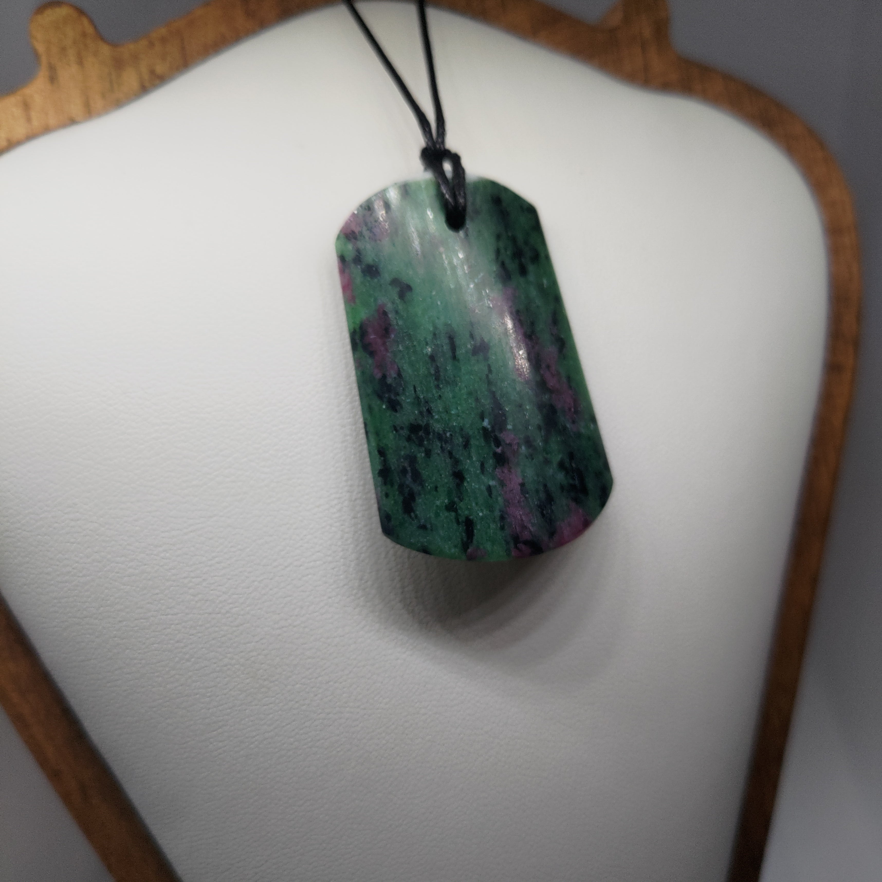 Hand Made Ruby Zoisite Pendant 0076