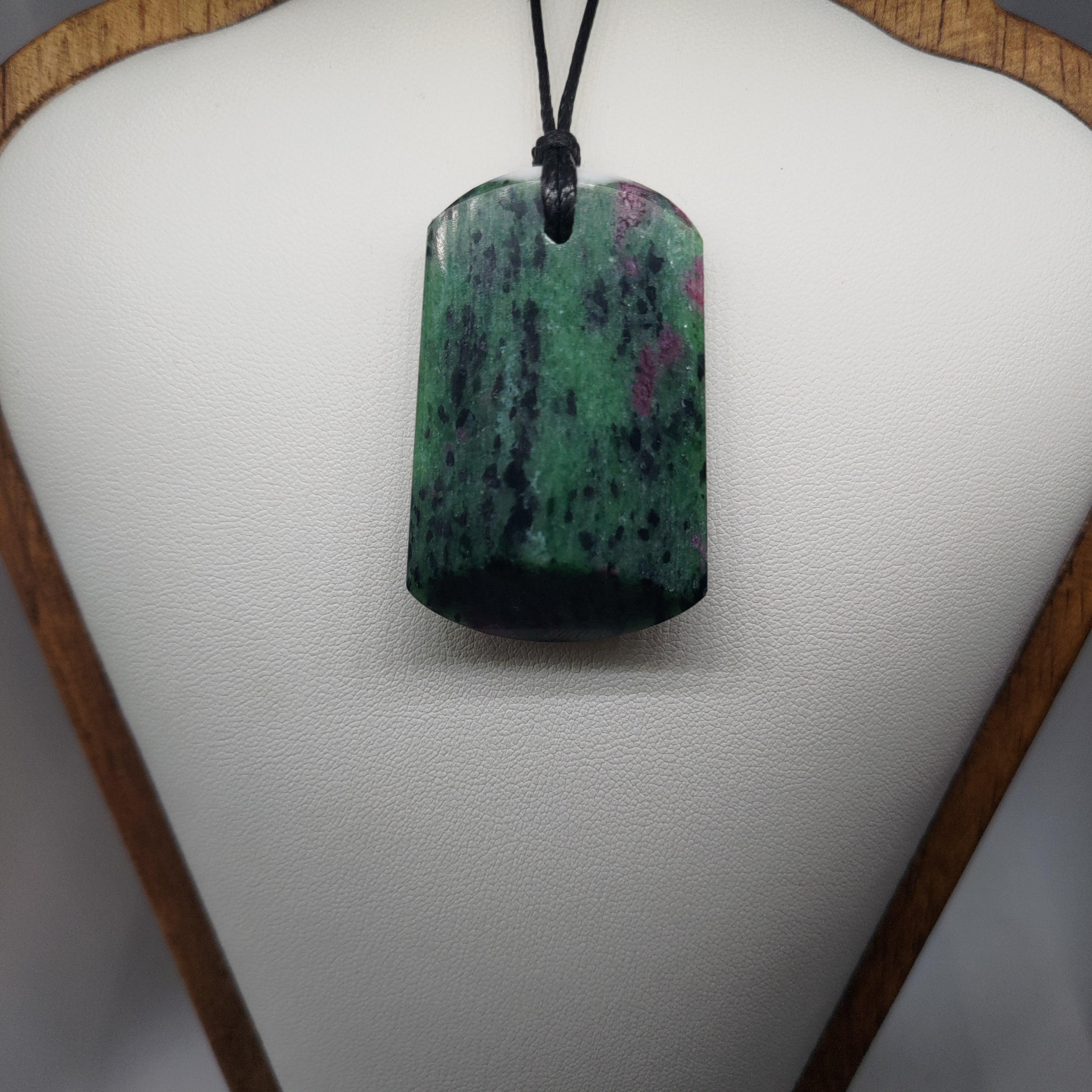 Hand Made Ruby Zoisite Pendant 0076