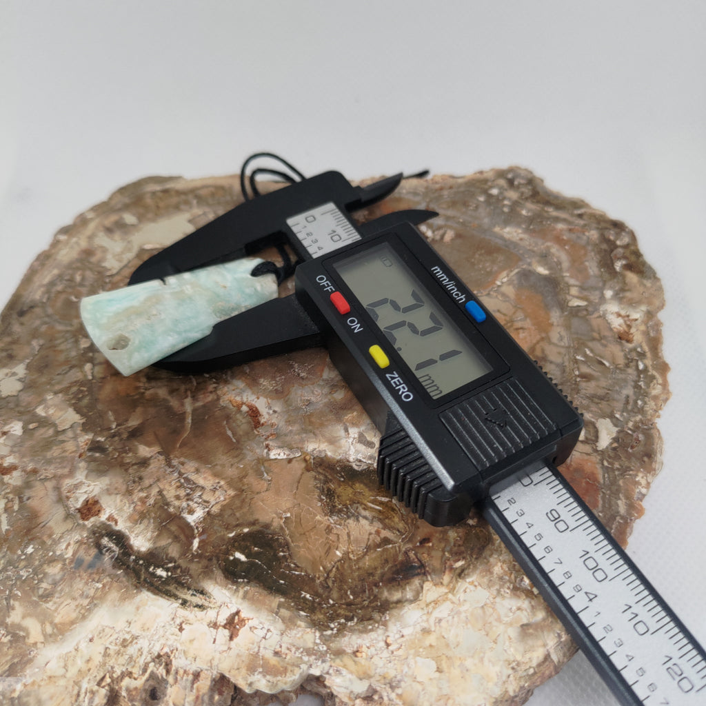 Hand Made Blue Aragonite Pendant 0077