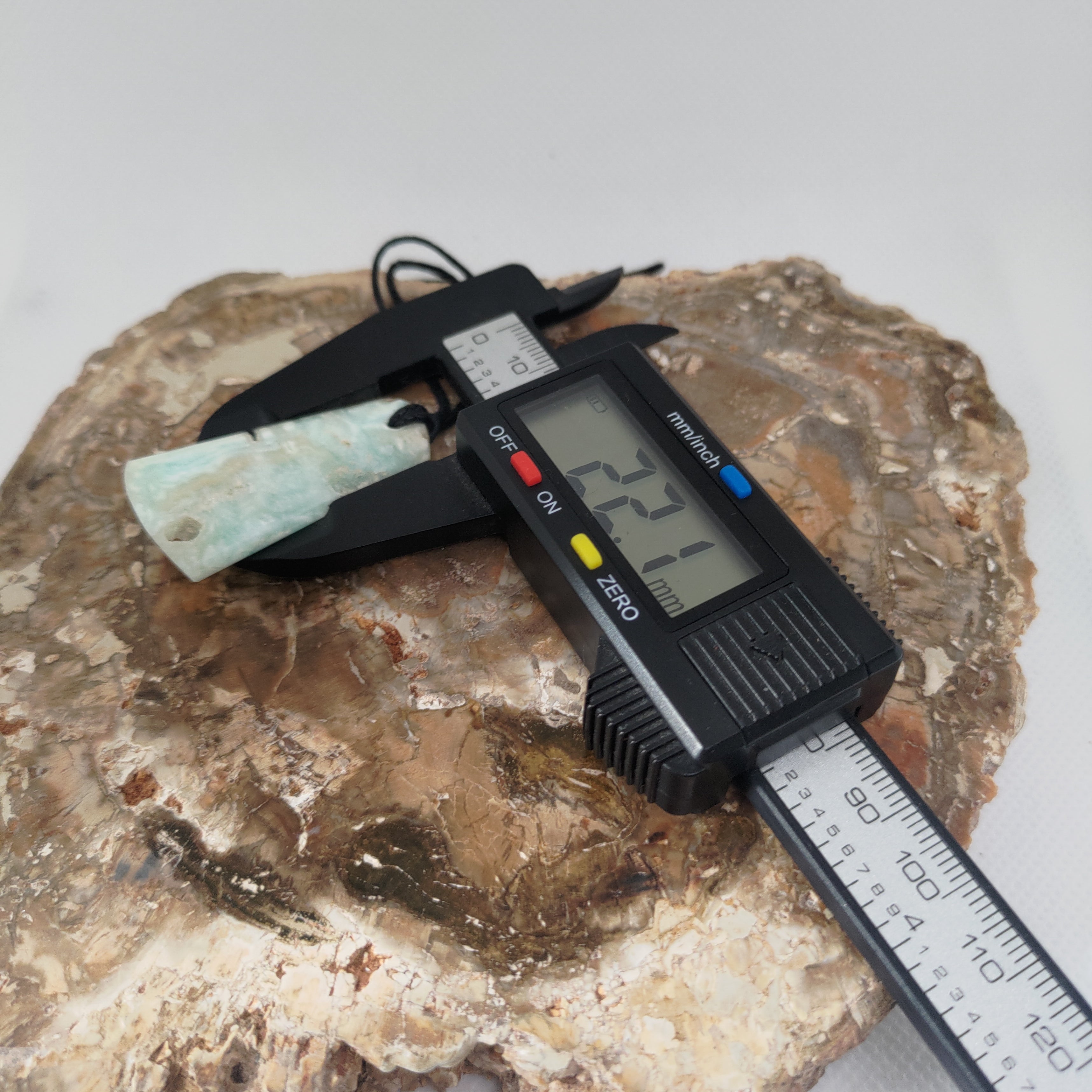 Hand Made Blue Aragonite Pendant 0077