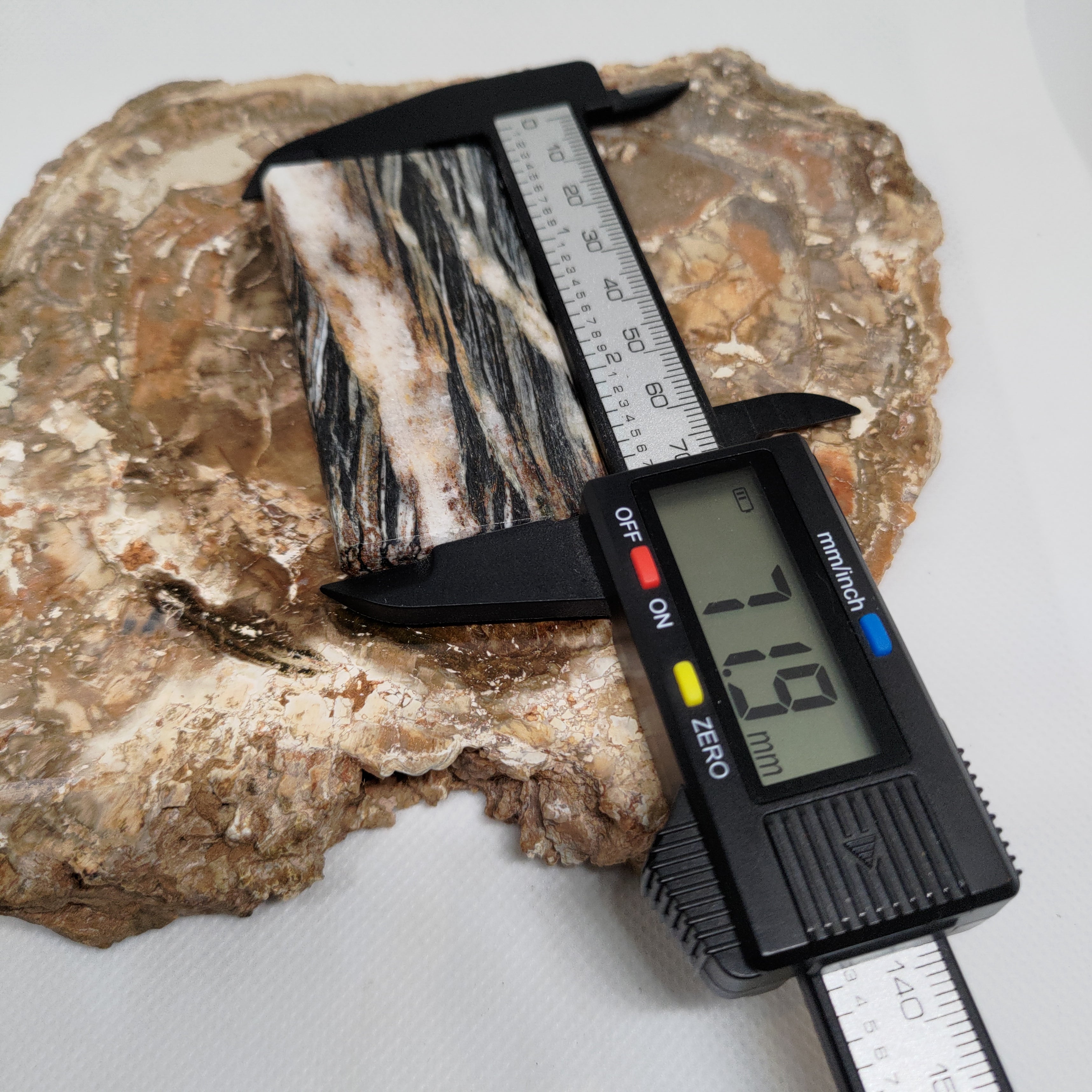 Hand Made New Zealand Schist With Quartz Inclusion Display Medium Slab Ref: 0116