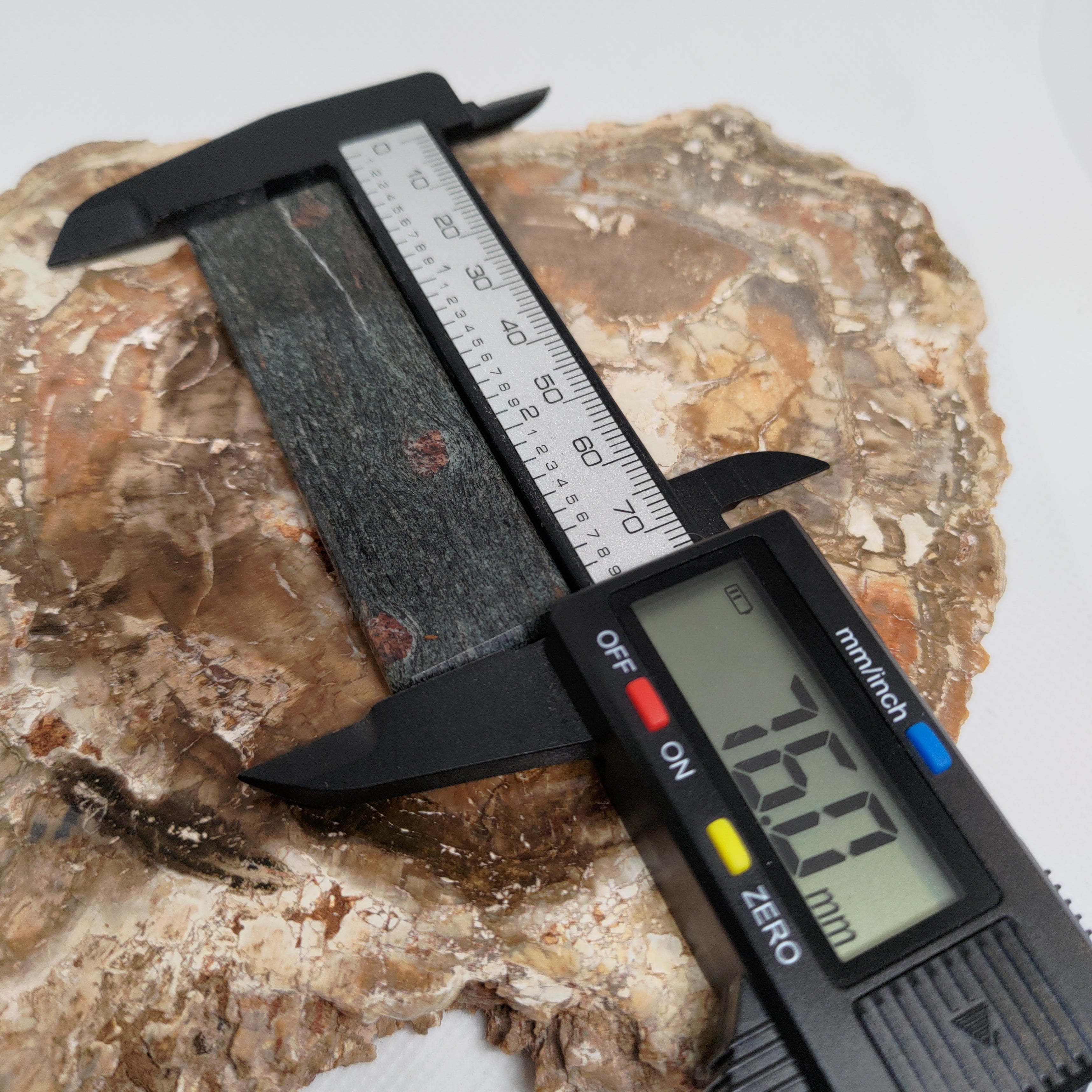 Hand Made New Zealand Schist With Red Garnets Display Slab (Small) Ref: 0117