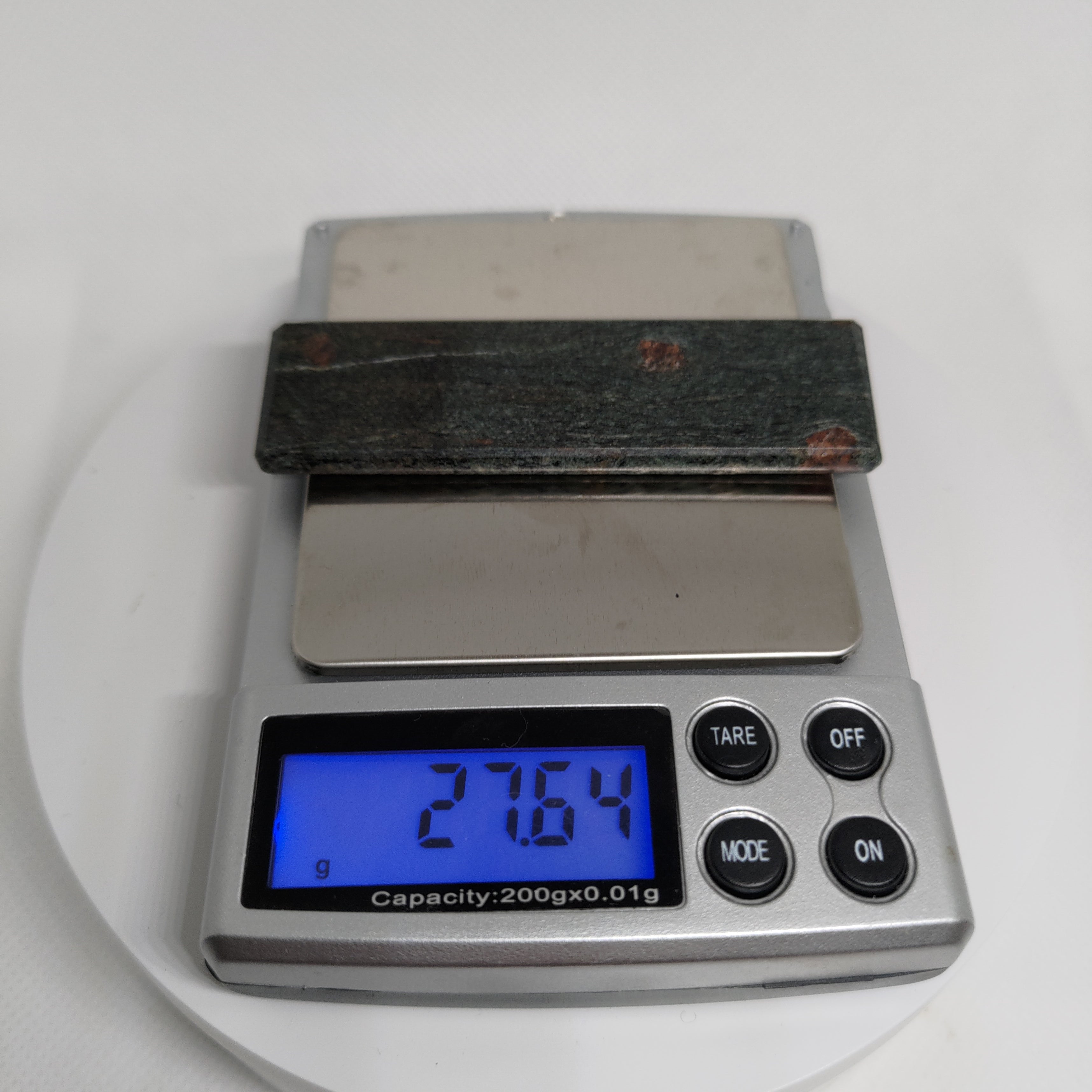 Hand Made New Zealand Schist With Red Garnets Display Slab (Small) Ref: 0117