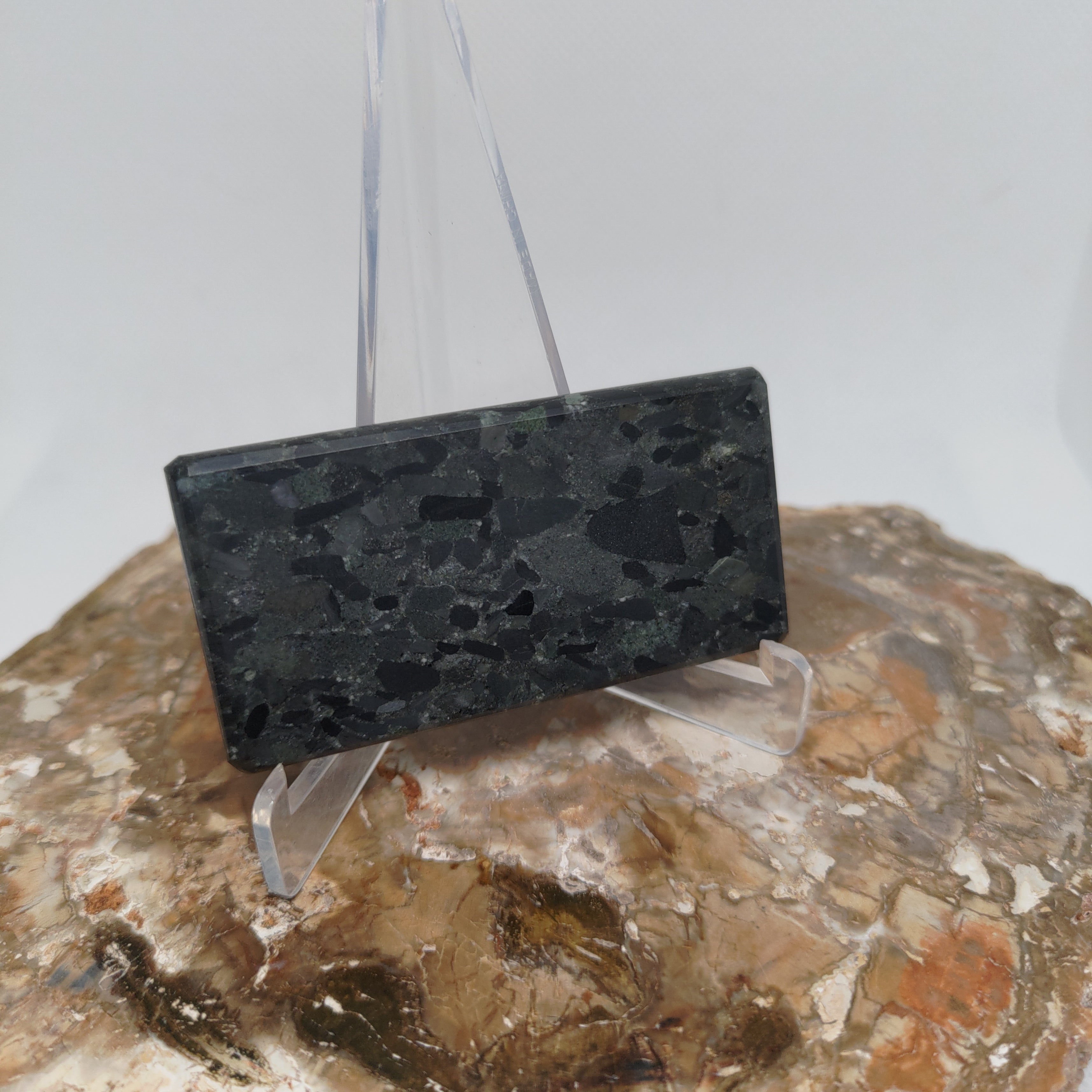 Hand Made New Zealand Conglomerate Stone Display Slab (Medium) Ref: 0133