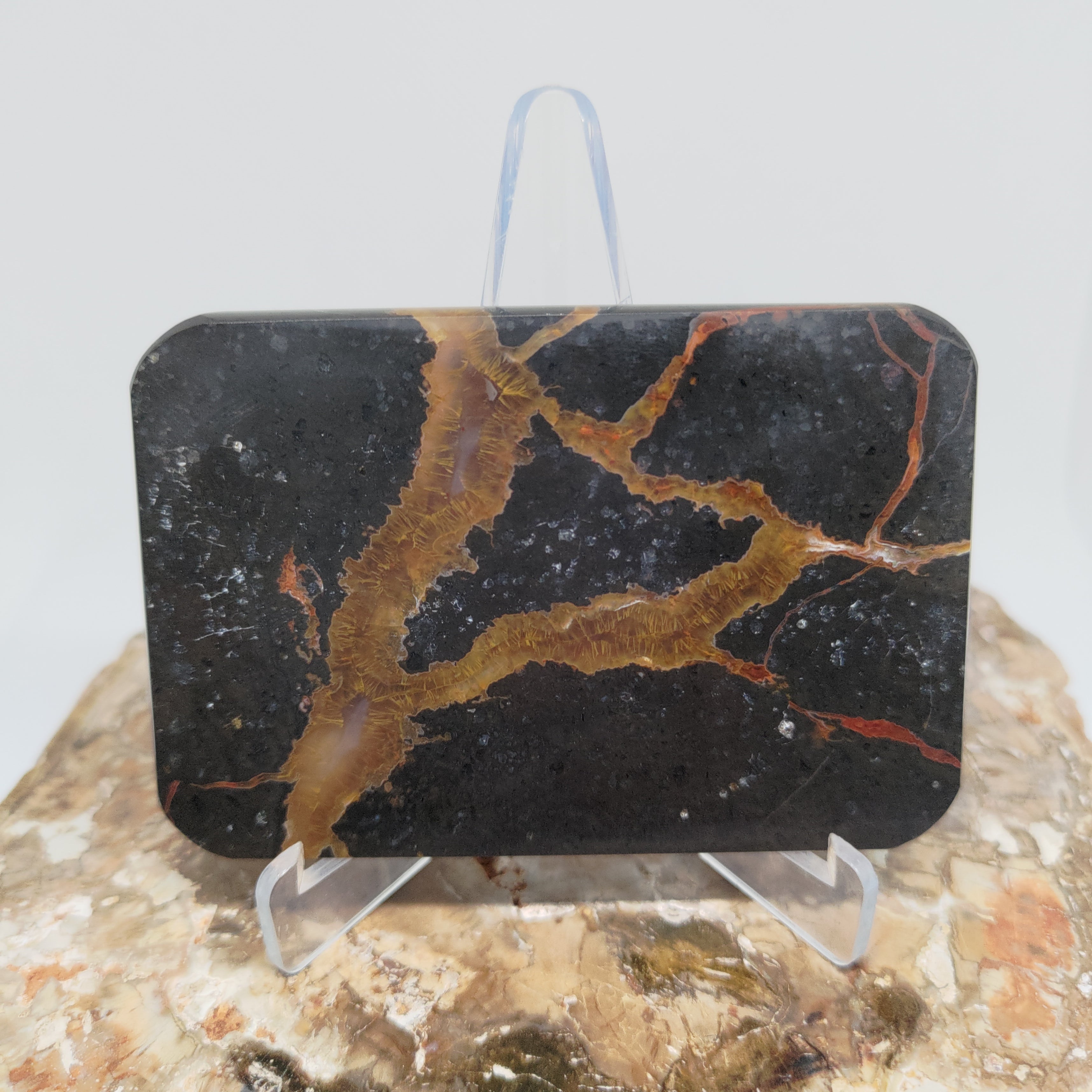 New Zealand Thunder Egg Polished Display Slab (Large) Ref 0142
