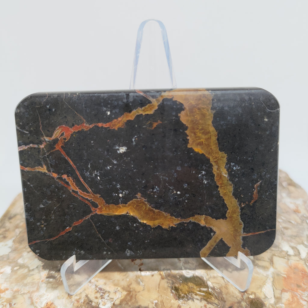 New Zealand Thunder Egg Polished Display Slab (Large) Ref 0142