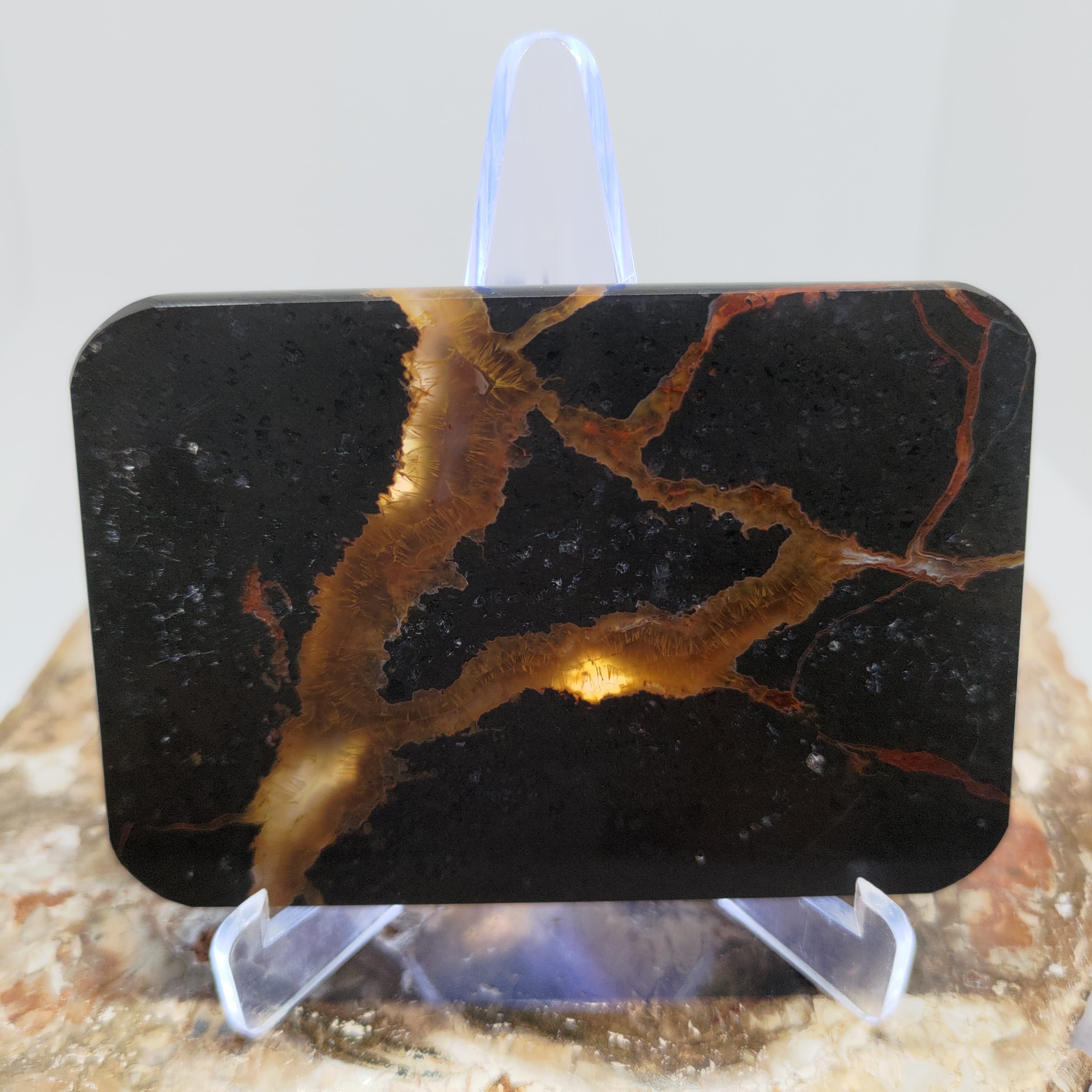 New Zealand Thunder Egg Polished Display Slab (Large) Ref 0142