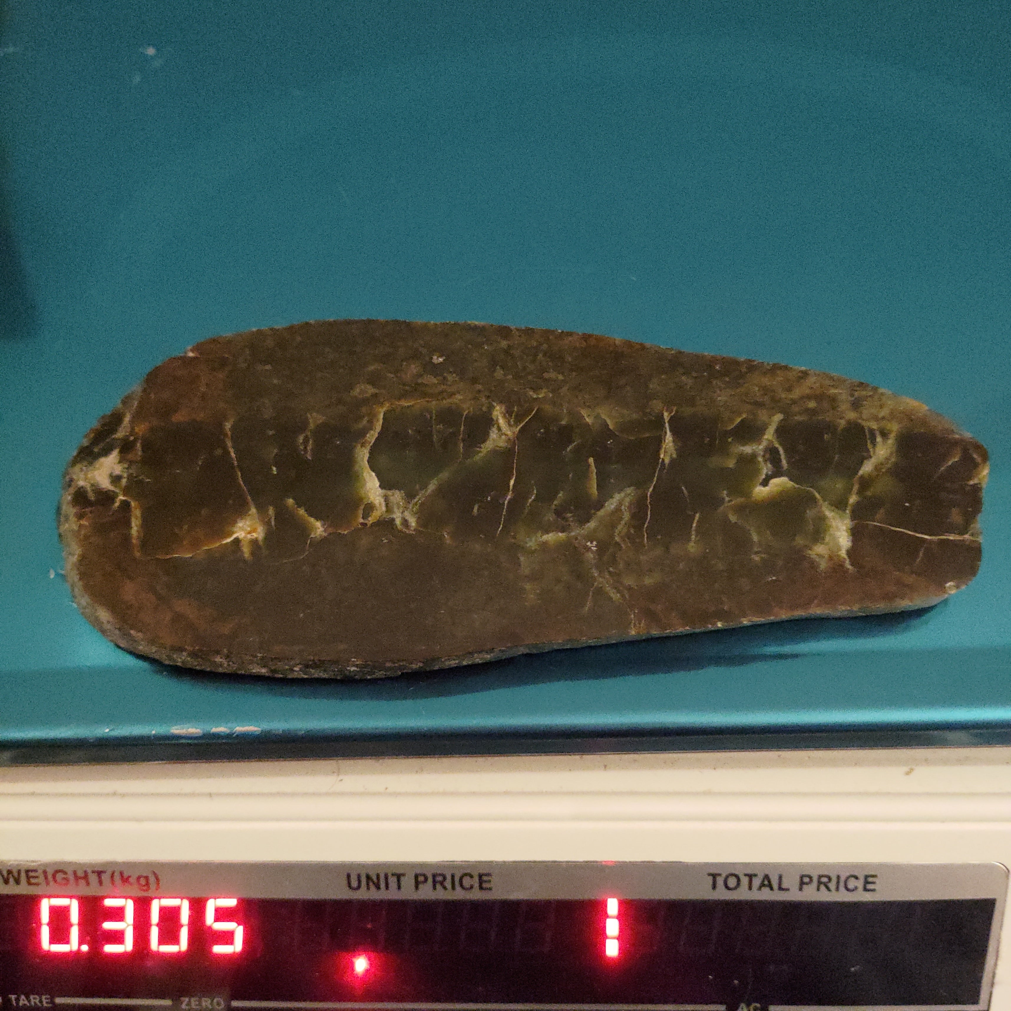 New Zealand Pounamu (Sandwich Jade) Display Slab (XL) Ref 0145