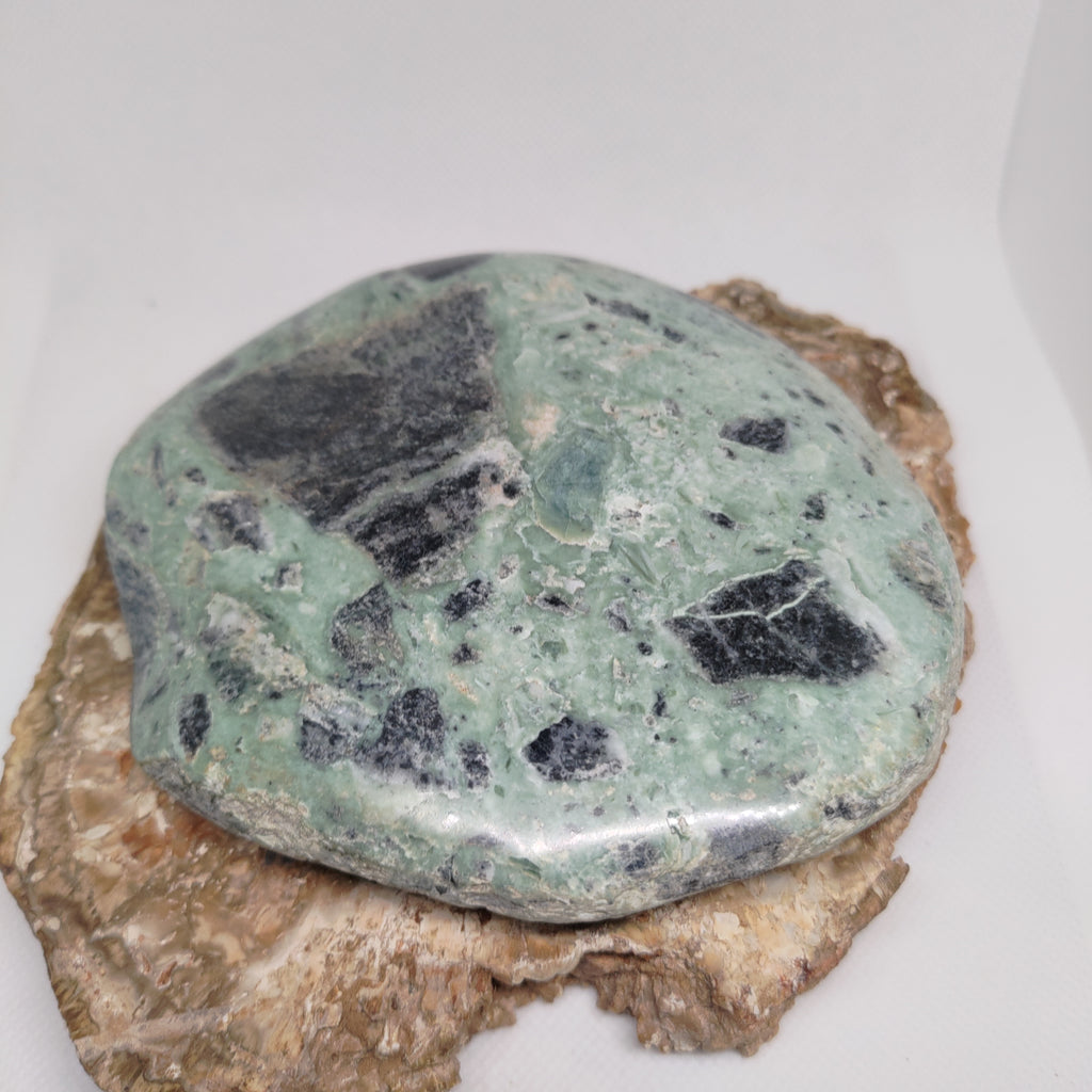 New Zealand Pounamu Specimen High Shine Polish On One Side Ref: 0153