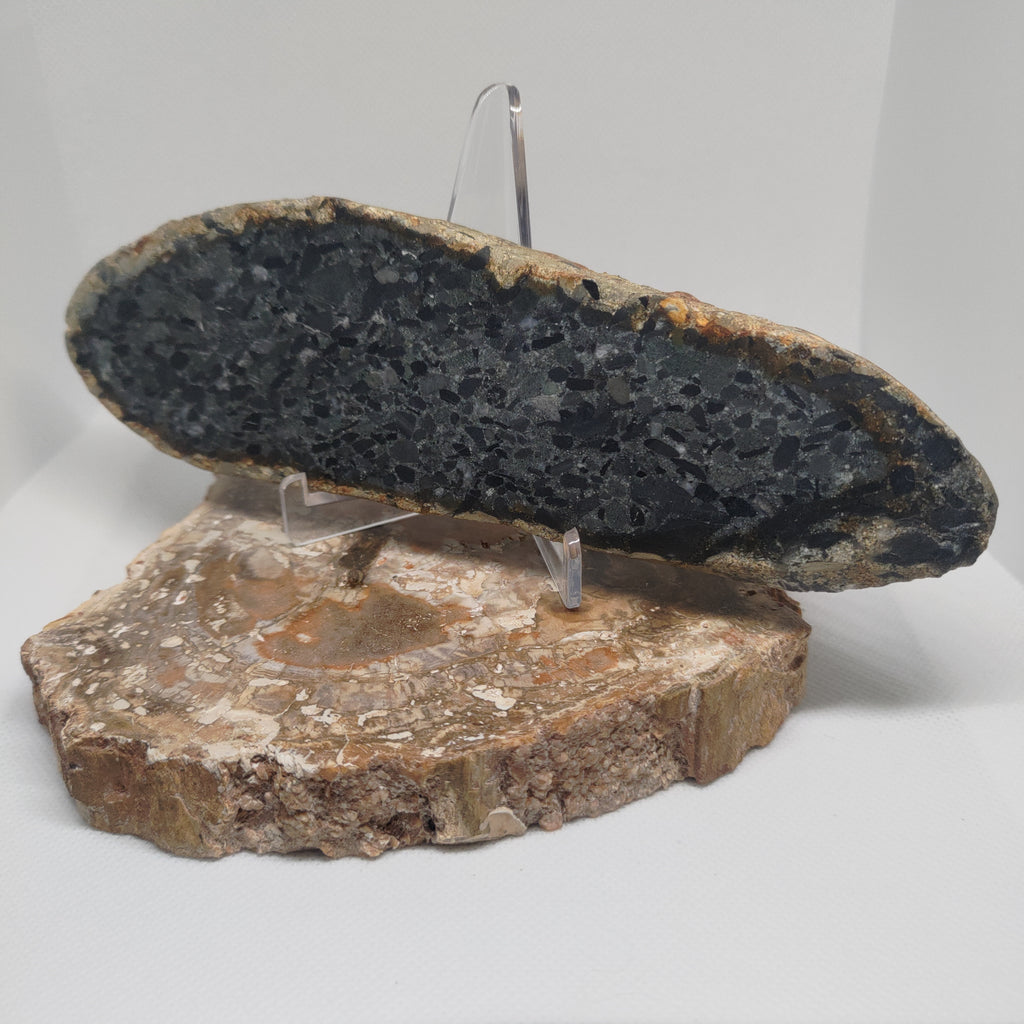 Hand Made New Zealand Conglomerate Stone Display Slab Ref: 0156