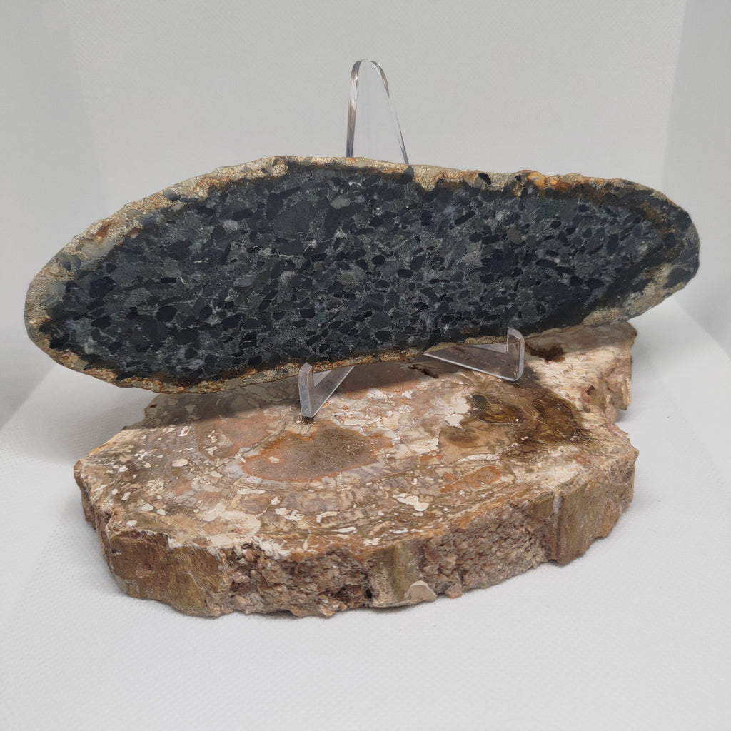 Hand Made New Zealand Conglomerate Stone Display Slab Ref: 0156