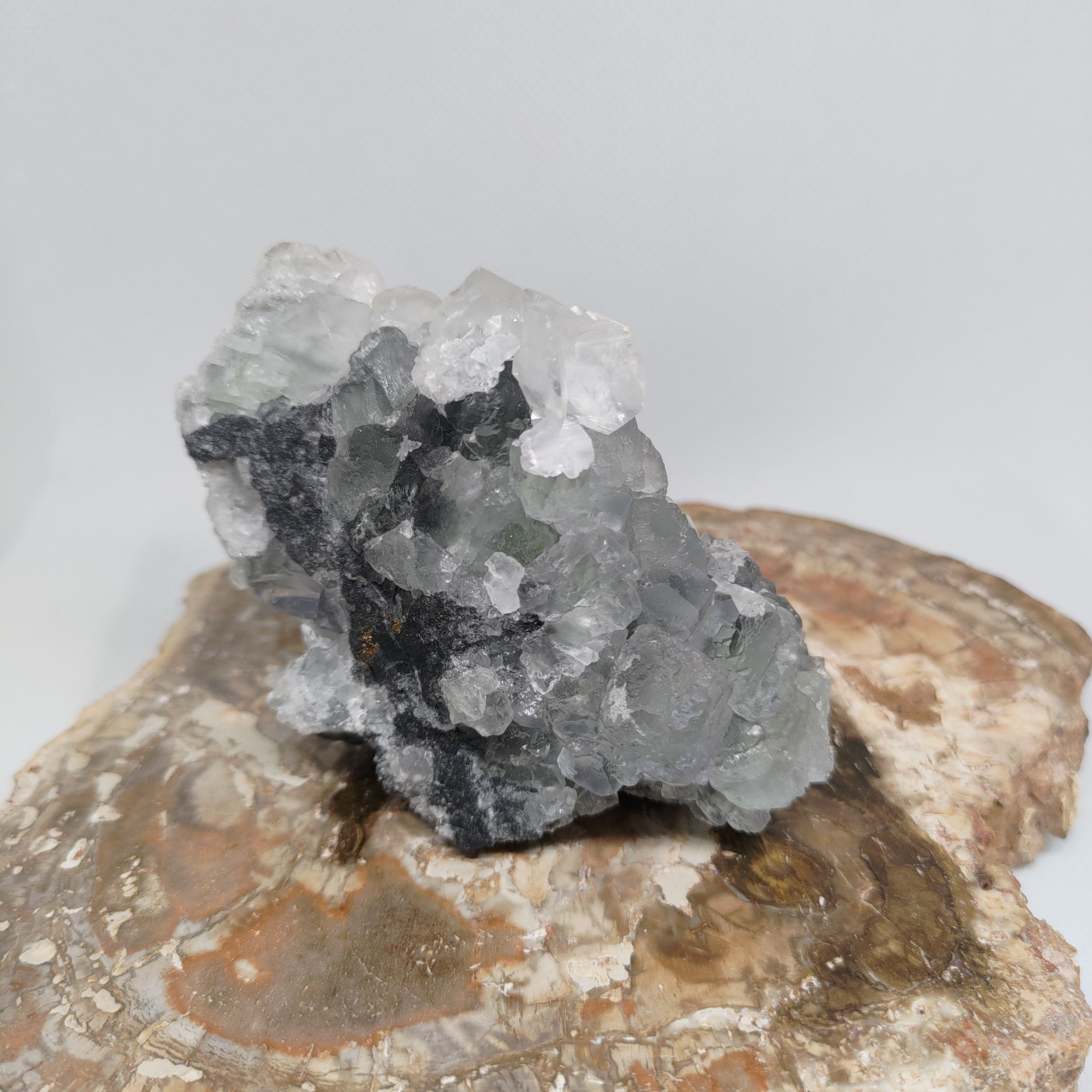 Fluorite with Calcite Specimen Ref: 0172